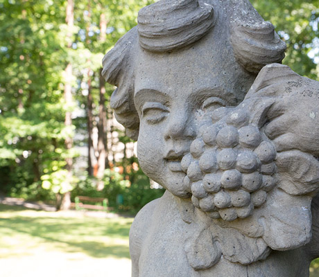 Grün direkt vor der Haustür